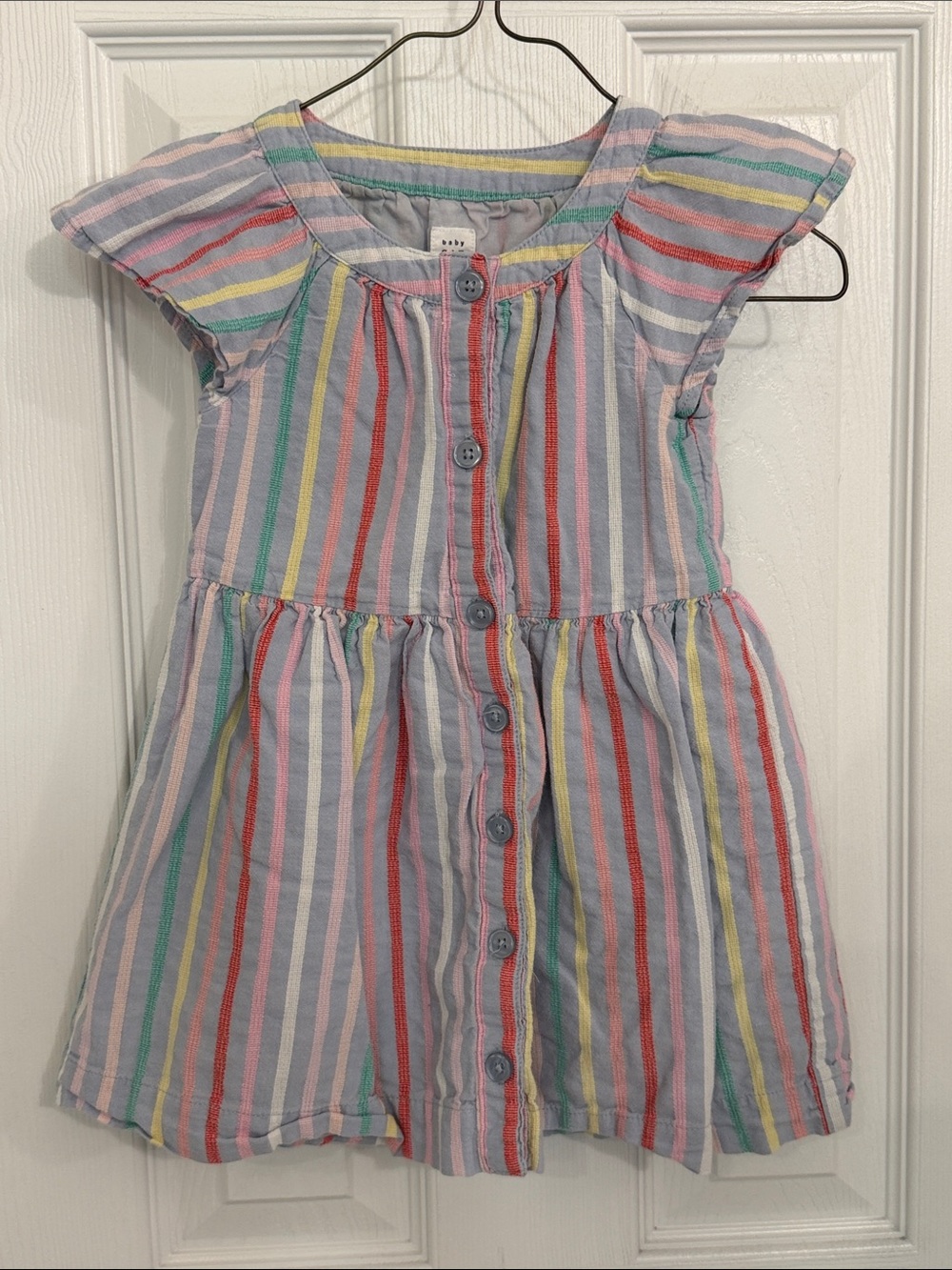 GAP Pastel Multi-Stripe Button-Front Dress